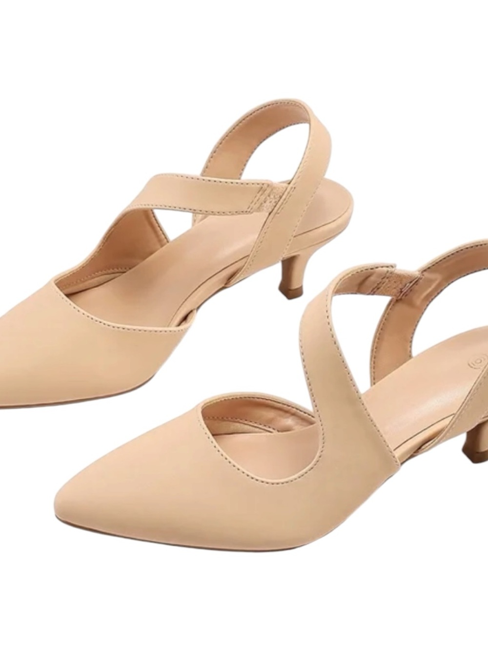 Bocca Women's Heel Pumps Nude 2 inch Slingback Dress Shoes 7.5